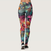 AD 020 - Bloemen digitaal patroon Leggings (Achterkant)