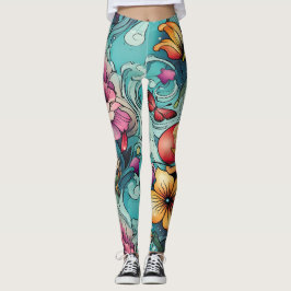 AD 020 - Bloemen digitaal patroon Leggings