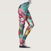 AD 020 - Bloemen digitaal patroon Leggings (Rechts)