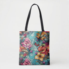AD 020 - Bloemen digitaal patroon Tote Bag