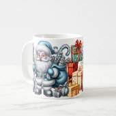 AD 021 - Digitale kerstgrafiek Santa Claus 3d Koffiemok (Voorkant links)
