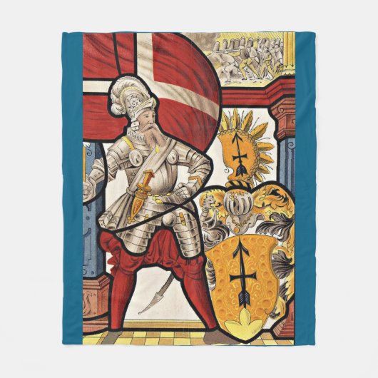 AD 1600 Zwitserse soldaat afdruk Fleece Deken (Voorkant)