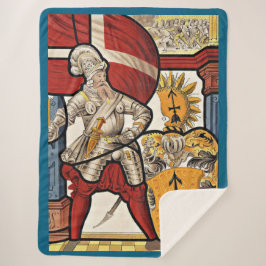 AD 1600 Zwitserse soldatenprint Sherpa Deken