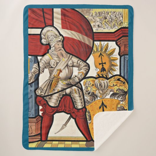 AD 1600 Zwitserse soldatenprint Sherpa Deken (Voorkant)