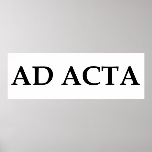 Ad acta poster (Voorkant)