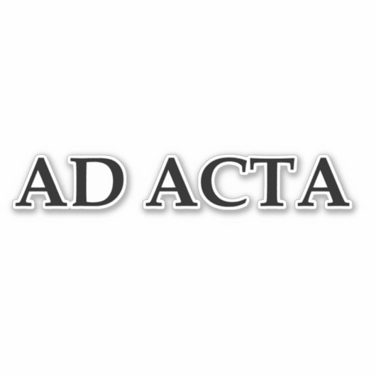 Ad acta sticker (Voorkant)