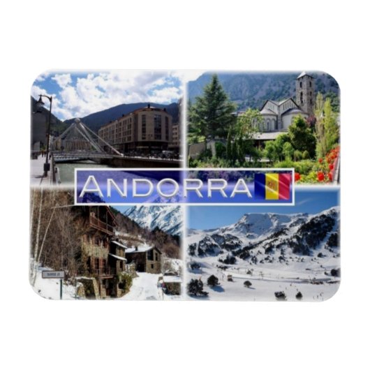 AD Andorra - bergen - Magneet (Horizontaal)