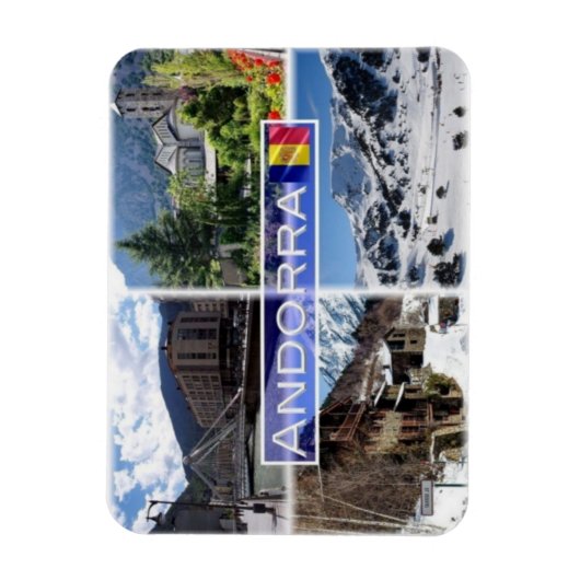 AD Andorra - bergen - Magneet (Verticaal)