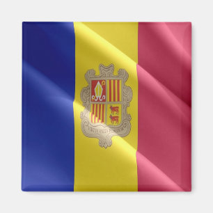 AD - Andorra - Vlag zwaaien Magneet