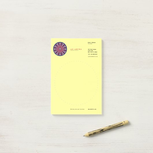 Ad Astra-opmerkingen Post-it® Notes (Op bureau)