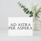 Ad Astra Per Aspera Briefkaart (Staand voorkant)