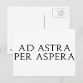 Ad Astra Per Aspera Briefkaart (Voorkant / Achterkant)