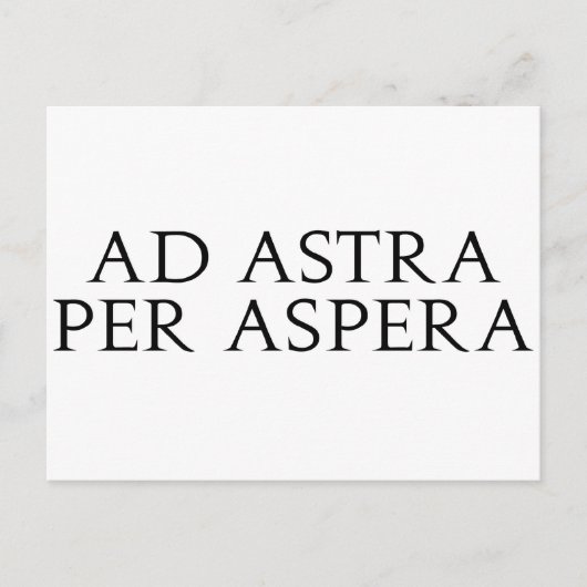 Ad Astra Per Aspera Briefkaart (Voorkant)