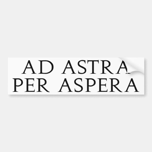 Ad Astra Per Aspera Bumpersticker (Voorkant)