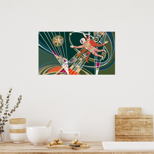 Ad Astra Per Aspera - Groen Poster (Keuken)