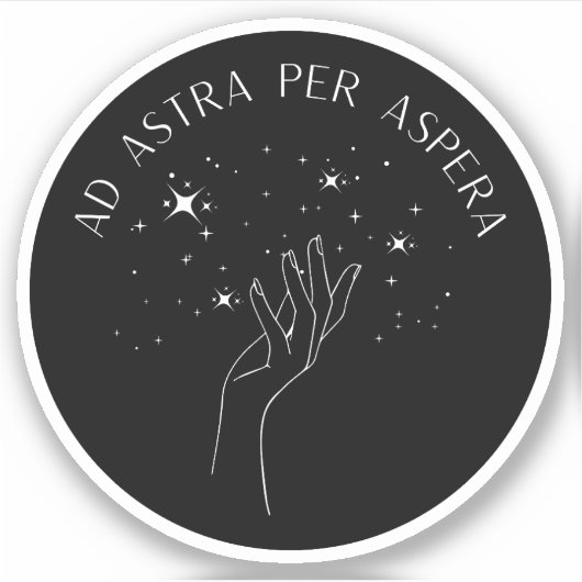 Ad Astra per Aspera | Latijnse stoïcijnse quote Sticker (Voorkant)