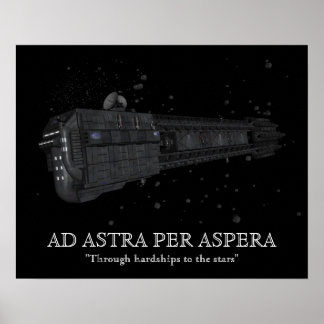Ad astra per aspera motivatie poster