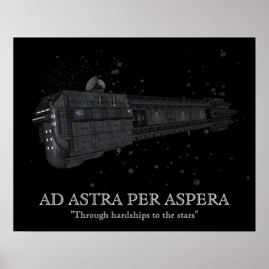 Ad astra per aspera motivatie poster (Voorkant)