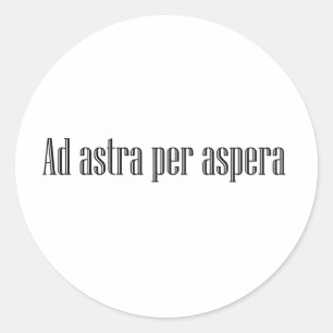 Ad astra per aspera ronde sticker