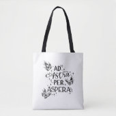 Ad astra per aspera Tragetasche weiß Tote Bag (Voorkant)