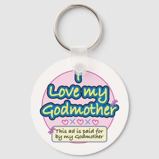 Ad betaald door mijn Godmoeder pk Sleutelhanger (Voorkant)