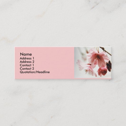 AD- Cherry Blossom Profile cards Mini Visitekaartje (Voorkant)