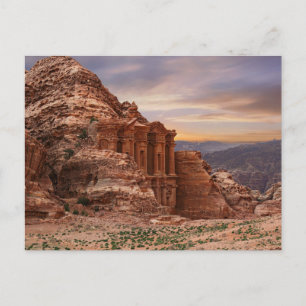 Ad Deir, Petra, Jordan Ancient Rock Building Briefkaart
