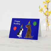 AD- Happy Birthday Puppy Kaart (Gele Bloem)