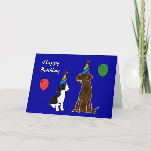 AD- Happy Birthday Puppy Kaart (Voorkant)