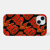 "AD/HD" rock iPhone 15 Case (Achterkant horizontaal)
