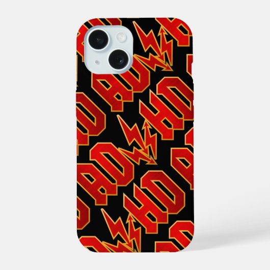 "AD/HD" rock iPhone 15 Case (Achterkant)