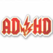 "AD/HD" rock Sticker (Voorkant)