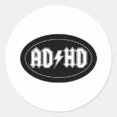 AD/HD RONDE STICKER (Voorkant)