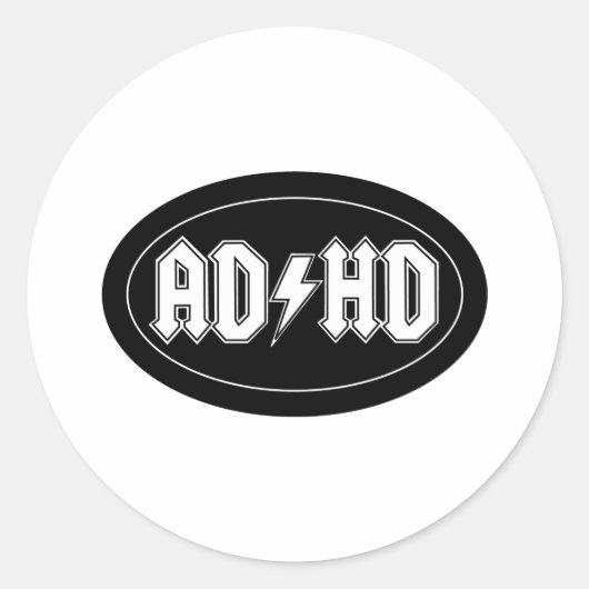AD/HD RONDE STICKER (Voorkant)