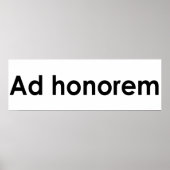 Ad honorem poster (Voorkant)