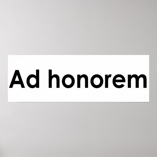 Ad honorem poster (Voorkant)