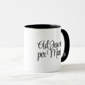 Ad Jesum per Mariam (To Jesus through Mary) Coffee Mok (Voorkant rechts)