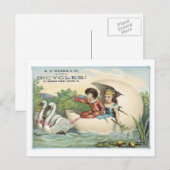 Ad Label-fietsen die PA Victoriaans Briefkaart lez (Voorkant / Achterkant)