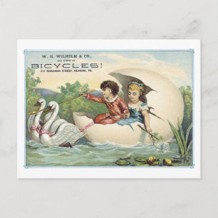 Ad Label-fietsen die PA Victoriaans Briefkaart lez