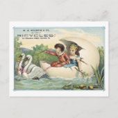 Ad Label-fietsen die PA Victoriaans Briefkaart lez (Voorkant)