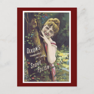 Ad Label Stove Poland Briefkaart Victoriaans dame