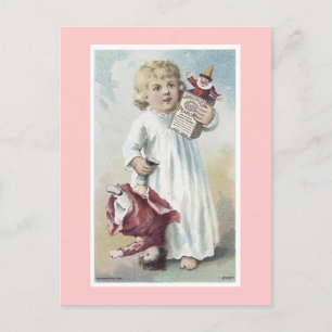 Ad Label Victoriaans Baby met haar SpeelgoedBriefk Briefkaart