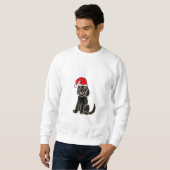 AD- Labradoodle in het Shirt van Santa Hat (Voorkant volledig)
