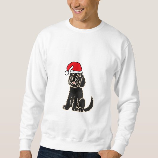 AD- Labradoodle in het Shirt van Santa Hat (Voorkant)