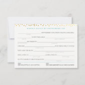 AD LIB RSVP ANTWOORD leuk rustiek goud confetti mi (Voorkant)