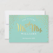 AD LIB RSVP ANTWOORD leuk rustiek goud confetti mi (Achterkant)