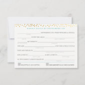 AD LIB RSVP ANTWOORD leuk rustiek goud confetti mi (Voorkant)