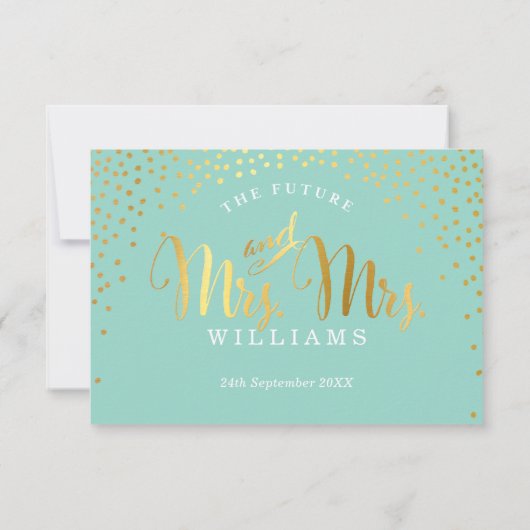 AD LIB RSVP ANTWOORD leuk rustiek goud confetti mi (Achterkant)