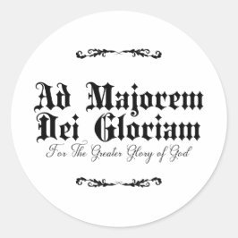 Ad Majorem Dei Gloriam Catholic Stickers 