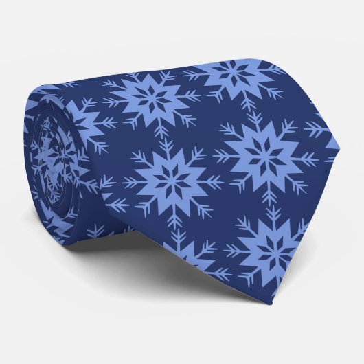 Ad Man Pijlflake Snowflake Blue, tweezijdig Stropdas (Opgerold)